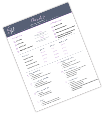 Diabetes Quick Reference Guide Diabetes Quick Reference Guide
